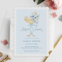 Jardin élégant de brunch au champagne bleu pour la