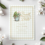 Invitation Jardin En vichy Sage Gold Fête des mariées Brunch<br><div class="desc">Garden En vichy Sage Gold Fête des mariées Brunch Invitation - disponible en téléchargement instantané.</div>