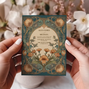 Invitation Jardin enchanté Art nouveau Mariage