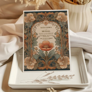 Invitation Jardin enchanté Art nouveau Mariage