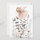 Invitation Jardin enchanté Baby shower Fille Fée Florale (Dos)