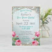 Invitation Jardin enchanté de rose rose Prom Party (Debout devant)