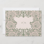 Invitation Jardin enchanté Enregistrer le Mariage date (Dos)