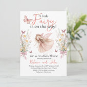 Invitation Jardin enchanté et Baby shower de poitrine (Debout devant)
