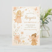 Invitation Jardin enchanté Fée Anniversaire (Debout devant)