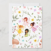 Invitation Jardin enchanté fée magique Baby shower rose (Dos)