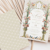 Invitation Jardin enchanté Floral Enregistrer la date Mariage