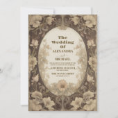 Invitation Jardin Enchanté Mariage Art Nouveau (Devant)