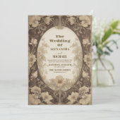 Invitation Jardin Enchanté Mariage Art Nouveau (Debout devant)