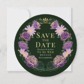 Invitation Jardin enchanté Mariage de couronne QR Enregistrer (Devant)