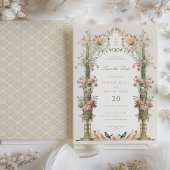 Invitation Jardin enchanté mariage floral Enregistrer la date