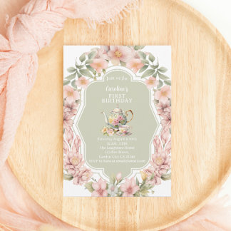 Invitation Jardin enchanté Tea Party N'importe quel âge Anniv