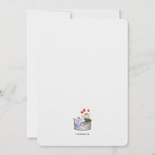 Invitation Jardin et outils Douche (Dos)