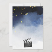 Invitation Jardin extérieur amusant cinéma nuit anniversaire  (Dos)