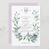 Invitation Jardin Fairy doux (Devant / Derrière)