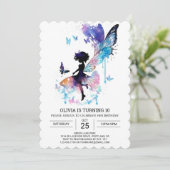 Invitation Jardin Fairy Personnalisé Anniversaire (Debout devant)