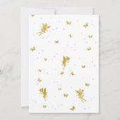 Invitation Jardin Fée thème, Fille 1er anniversaire Invitatio (Dos)