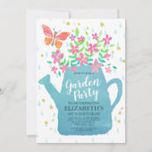 Invitation Jardin fête anniversaire (Devant)