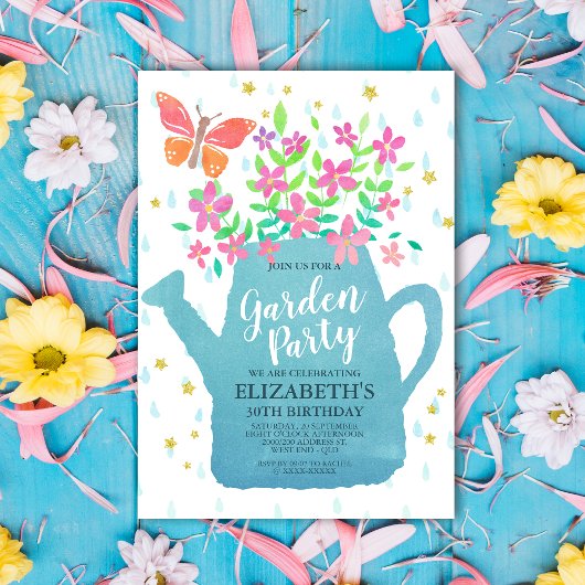 Invitation Jardin fête anniversaire