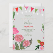 Invitation Jardin fête anniversaire (Dos)