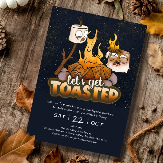 Invitation Jardin Feu de feu de camp, on se fait griller Anni