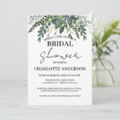 Invitation Jardin Feuillage Nature Verdure Shower de Mariée  (Debout devant)
