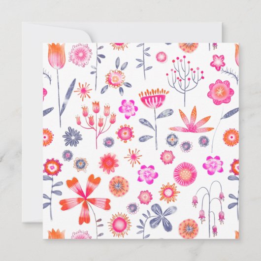 Invitation Jardin Fleur Rose Moderne Soyez Ma Femme D'Accueil (Dos)