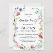 Invitation Jardin fleur sauvage Anniversaire (Devant)
