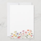 Invitation Jardin Fleur sauvage aquarelle Floral Anniversaire (Dos)