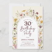 Invitation Jardin Fleur sauvage Botanique 30e anniversaire (Devant)