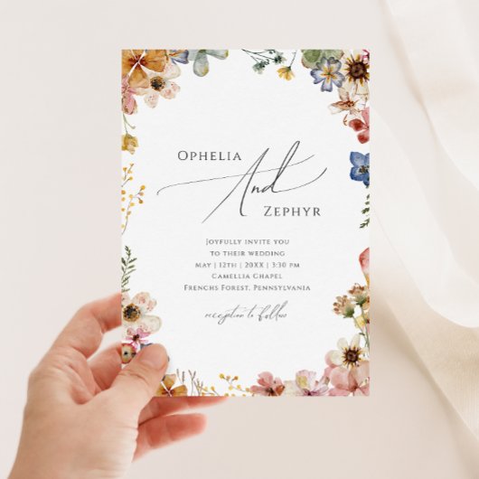 Invitation Jardin Fleur sauvage coloré | MARIAGE DÉCONTRACTÉ
