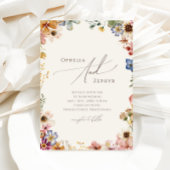 Invitation Jardin Fleur sauvage coloré | Mariage Décontracté