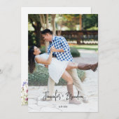 Invitation Jardin fleur sauvage coloré Sauvez la date Photo (Devant / Derrière)