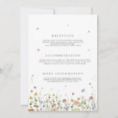 Invitation Jardin Fleur sauvage de printemps Floral minimalis (Dos)