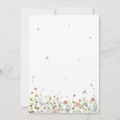 Invitation Jardin Fleur sauvage de printemps Floral minimalis (Dos)