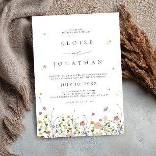 Invitation Jardin Fleur sauvage de printemps Floral minimalis