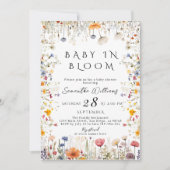 Invitation Jardin Fleur sauvage Doux bébé dans le Baby shower (Devant)