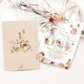 Invitation Jardin Fleur sauvage Fairy Princesse Twin 1er anni