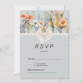 Invitation Jardin fleur sauvage fleuri botanique RSVP (Devant)