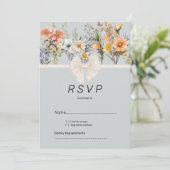 Invitation Jardin fleur sauvage fleuri botanique RSVP (Debout devant)