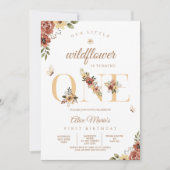 Invitation Jardin fleur sauvage Premier anniversaire (Devant)