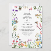 Invitation Jardin Fleur sauvage Whimsical Mariage Boho d'été (Devant)
