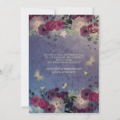 Invitation Jardin fleuri chic papillon Quinceañera lavande (Dos)