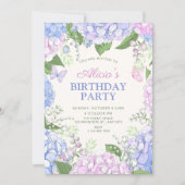 Invitation Jardin fleuri d'anniversaire (Devant)
