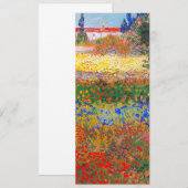 Invitation Jardin fleuri de Vincent Van Gogh (Devant / Derrière)