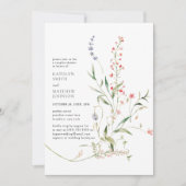 Invitation Jardin fleuri fleur sauvage Couples Douche (Devant)