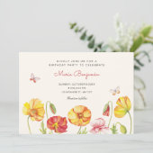 Invitation Jardin fleuri fleuri (Debout devant)