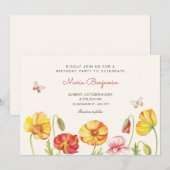 Invitation Jardin fleuri fleuri (Devant / Derrière)