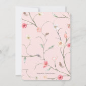 Invitation jardin fleuri fleuri à la mode moderne joli dans (Dos)