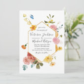 Invitation Jardin fleuri Lumière et Mariage aérien (Debout devant)